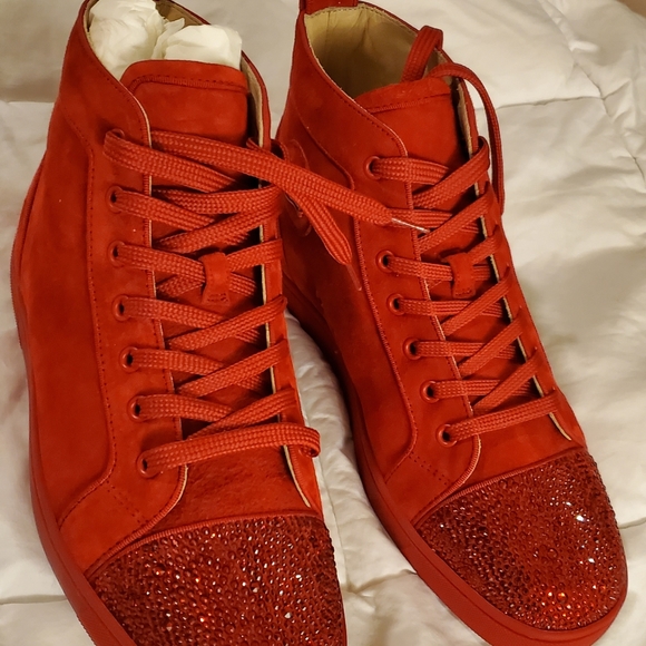 Christian Louboutin embellished tie suede sneakers - Picture 9 of 10